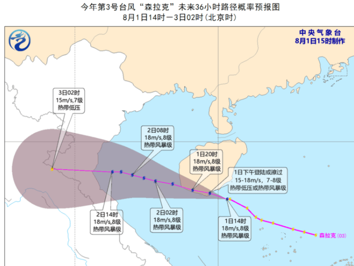 今年第3号台风最新动态更新